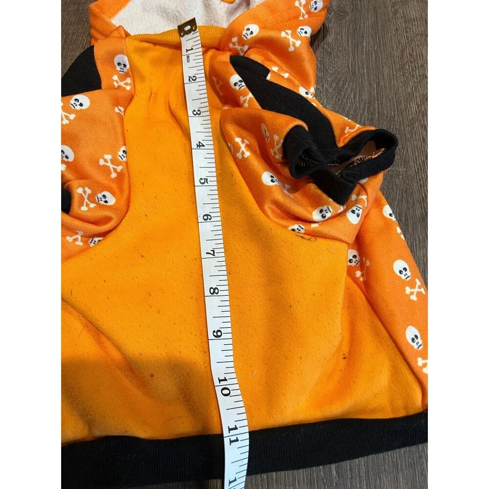Dog Halloween Orange‎ Skull Hoodie